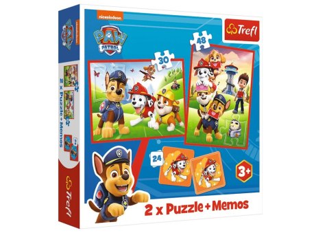 Puzzle + MEMOS - 2w1 (30,48) - Psia ekipa w akcji - Psi Patrol - Trefl 93337 Trefl Puzzle