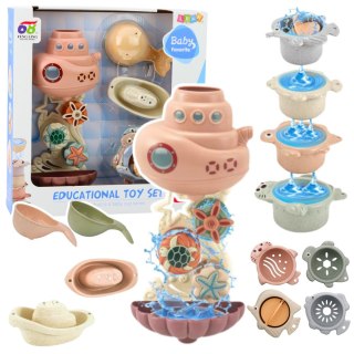 Zabawki Do Kąpieli Statek Podwodny Kubeczki Przyssawki 9el LEAN Toys