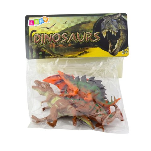 Zestaw Figurki Dinozaurów T-Rex Pteranodon Stegosaurus Parasaurolophus 4szt LEAN Toys