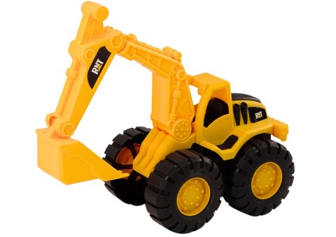 Zestaw Maszyn Budowlanych Koparka Wywrotka Ruchome Żółty LEAN Toys