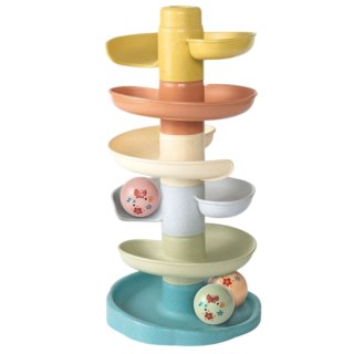 Zjeżdżalnia Tor Dla Kulek Edukacyjna Kulki z Grzechotkami 7 Poziomów LEAN Toys