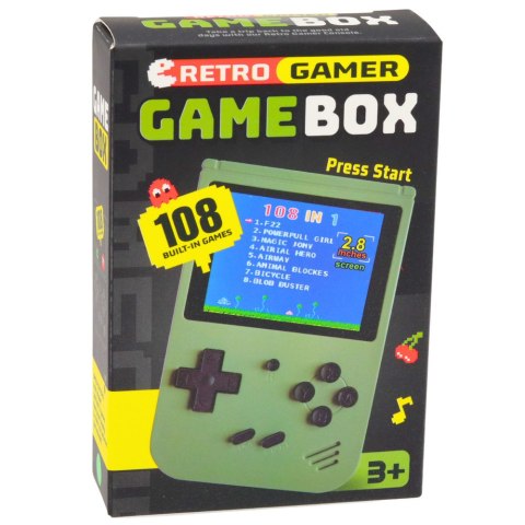 Gra Elektroniczna Konsola Retro 108w1 Ekran LCD Czarna LEAN Toys