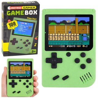 Gra Elektroniczna Konsola Retro 108w1 Ekran LCD Zielona LEAN Toys