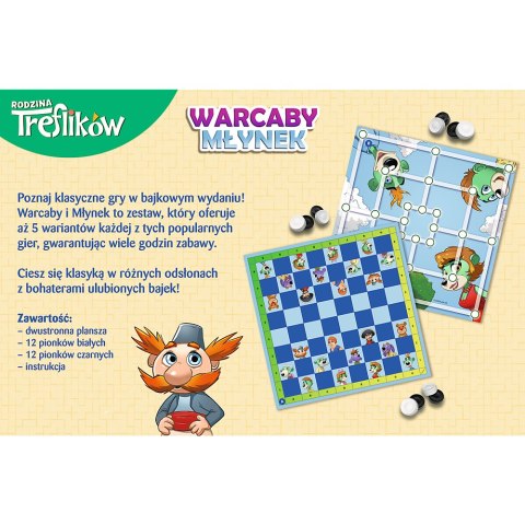 Gra planszowa Warcaby i Młynek Rodzina Treflików Trefl 02658 Trefl Gry