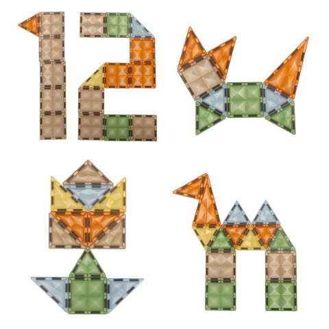 Klocki magnetyczne konstrukcyjne świecące zwierzęta 90 elementów Kik Sp. z o. o. Sp. k.