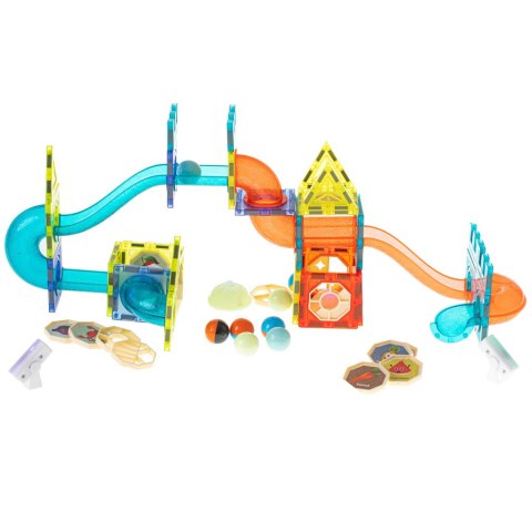 Klocki magnetyczne marble tor kulkowy świecący 75 elementów Kik Sp. z o. o. Sp. k.