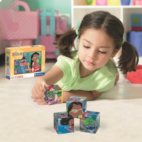 Puzzle 12 Klocków Sześcianów DISNEY STITCH Clementoni 41347 Clementoni