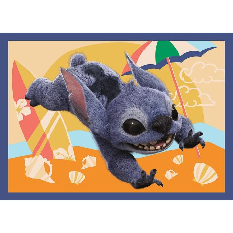 Puzzle - 4w1 (25, 48, 54, 70) - Wakacje na Hawajach - Disney Stitch - Trefl 34666 Trefl Puzzle