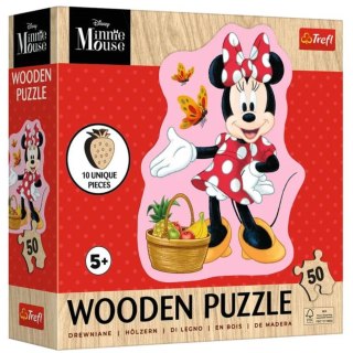 Puzzle - 50 - Drewniane - Wesoła Minnie - Myszka Minnie - Trefl 20279 Trefl Puzzle