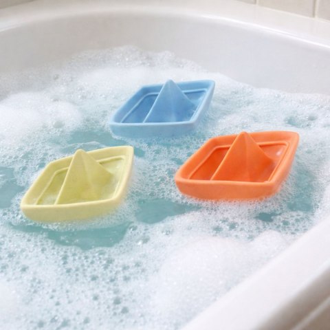 Zestaw Gumowe Łódki Do Kąpieli Zabawy Dla Malucha Pastelowe 3 szt. Marka niezdefiniowana