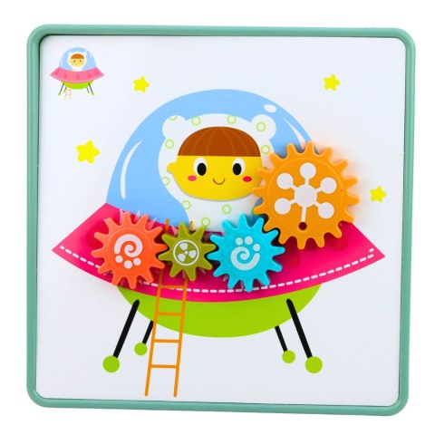 Kreatywne Puzzle Geometryczne Mozaika Koła Zębate Układanka 25 el. LEAN Toys