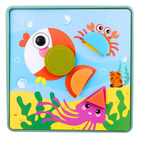 Kreatywne Puzzle Geometryczne Mozaika Układanka Edukacyjna 35 el. LEAN Toys