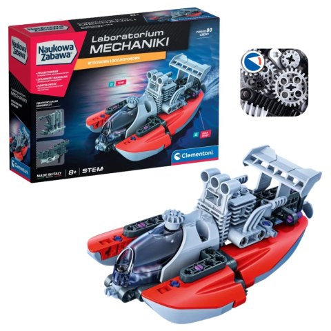 Naukowa Zabawa Klocki Laboratorium Mechaniki Motorówka Język Polski Clementoni 50247 Clementoni
