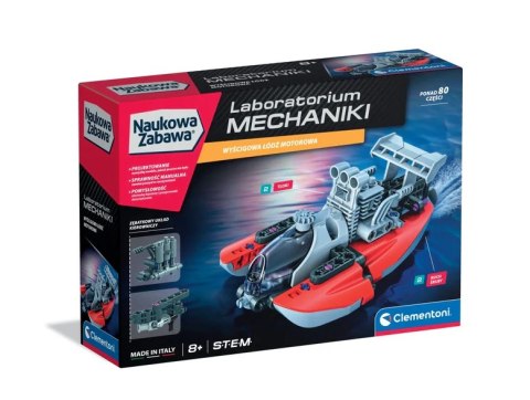 Naukowa Zabawa Klocki Laboratorium Mechaniki Motorówka Język Polski Clementoni 50247 Clementoni