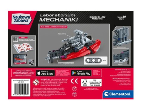 Naukowa Zabawa Klocki Laboratorium Mechaniki Motorówka Język Polski Clementoni 50247 Clementoni