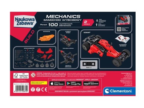 Naukowa Zabawa Klocki Laboratorium Mechaniki Samochód Wyścigowy Język Polski Clementoni 50870 Clementoni