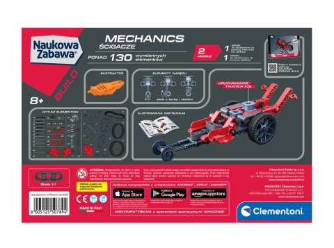 Naukowa Zabawa Klocki Laboratorium Mechaniki Ścigacze Język Polski Clementoni 50789 Clementoni