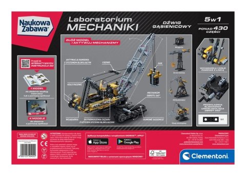 Naukowa Zabawa Laboratorium Mechaniki Dźwig Gąsienicowy Język Polski Clementoni 50402 Clementoni