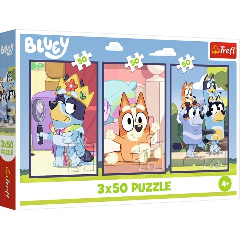 Puzzle - 3x50 - Rodzina Bluey - Trefl 34890 Trefl Puzzle