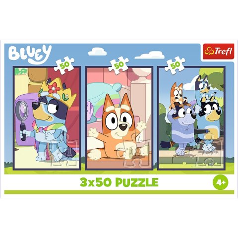 Puzzle - 3x50 - Rodzina Bluey - Trefl 34890 Trefl Puzzle