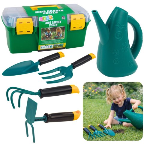 Zestaw Małego Ogrodnika w Walizce Narzędzia Ogrodowe Dla Dzieci 6 el. LEAN Toys
