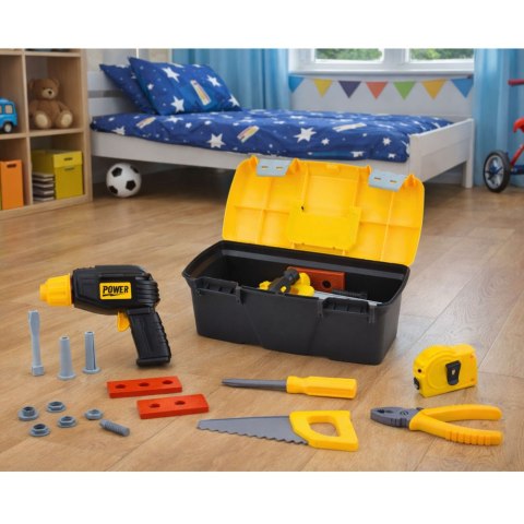 Zestaw Narzędzia w Skrzynce Wkrętarka Na Baterie Akcesoria 23 el. LEAN Toys