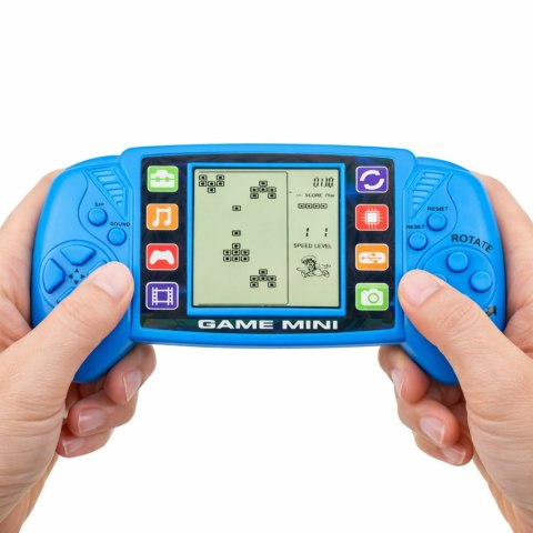 Elektroniczna Gra Konsola Do Gry Tetris Przenośna LCD Niebieska LEAN TOYS