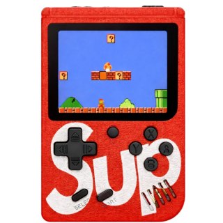 Elektroniczna Gra Konsola Retro Sup 400 Gier LCD 8 Bit Czerwona LEAN Toys