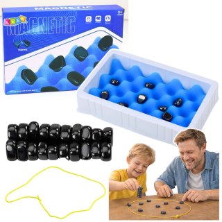 Gra Zręcznościowa Strategiczna Kamienie Magnetyczne Z Planszą 40 el. LEAN Toys
