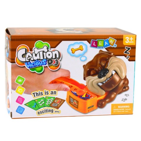 Gra Zręcznościowa Zły Pies Na Baterie Buldog Brązowy LEAN Toys