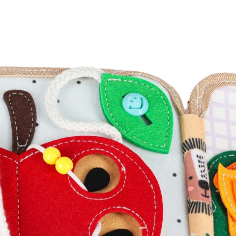 Książeczka sensoryczna edukacyjna filcowa 3D manipulacyjna ruchome elementy żyrafa Kik Sp. z o. o. Sp. k.