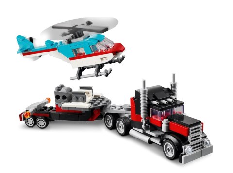 LEGO Creator 3w1 31146 - Ciężarówka z platformą i helikopterem