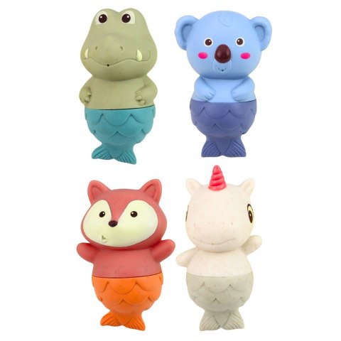 Zestaw Zabawki Do Kąpieli Zwierzątka Statki Łódeczki Gumowe 13 el. LEAN Toys