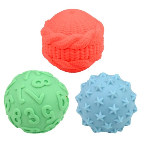 Zestaw Zabawki Sensoryczne Dla Malucha Piramidka Piłki Gumowe 16 el. LEAN Toys