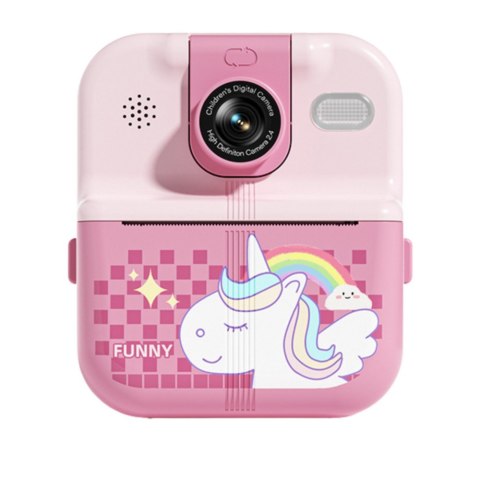 Aparat Natychmiastowy z Drukarką Termiczną Gry 3 Rolki Różowy Jednorożec LEAN Toys