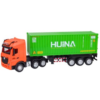 Ciężarówka Zdalnie Sterowana RC Z Kontenerem HUINA Światła Dźwięki 1:18 HUINA