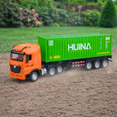 Ciężarówka Zdalnie Sterowana RC Z Kontenerem HUINA Światła Dźwięki 1:18 HUINA