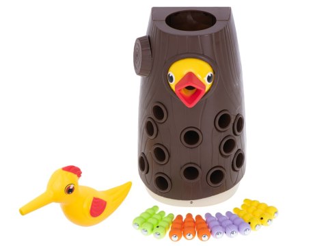 Gra montessori magnetyczna nakarm ptaszka złap robaczka głodny dzięcioł Kik Sp. z o. o. Sp. k.