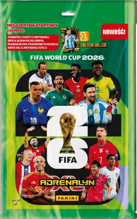 Karty FIFA World Cup 2026 Megazestaw startowy Panini Kolekcja