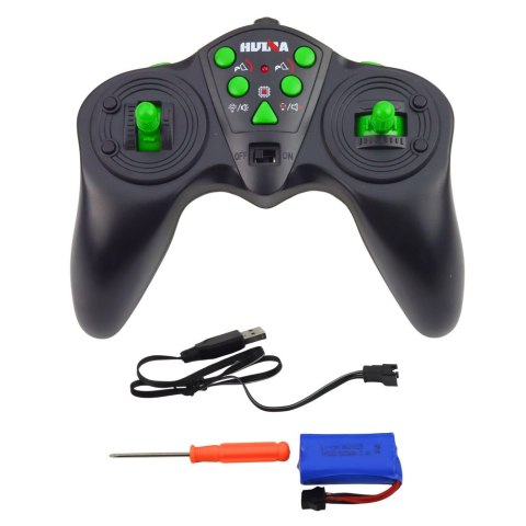 Koparko Ładowarka Zdalnie Sterowana RC Światła Dźwięk Zielona Huina 1:14 HUINA