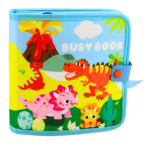 Książeczka Edukacyjna Sensoryczna Filcowa 3D Dinozaury LEAN Toys