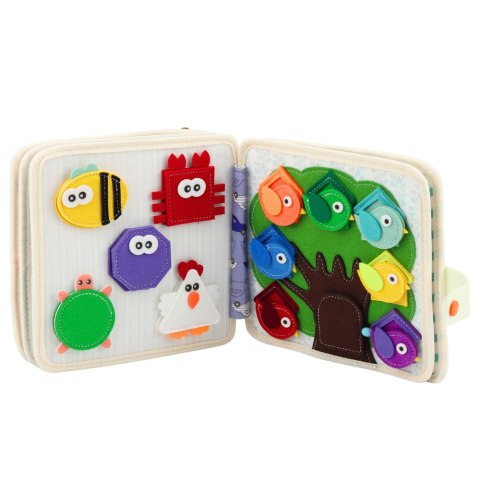 Książeczka Edukacyjna Sensoryczna Filcowa 3D Dżungla Lew LEAN Toys