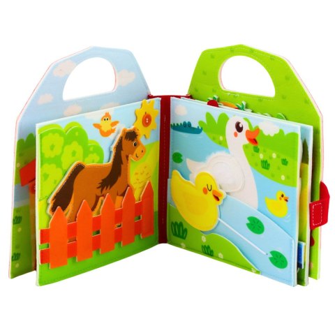 Książeczka Edukacyjna Sensoryczna Filcowa 3D Zwierzęta Domowe Farma LEAN Toys