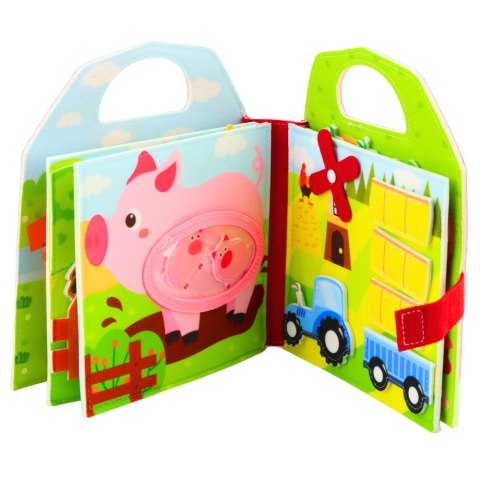Książeczka Edukacyjna Sensoryczna Filcowa 3D Zwierzęta Domowe Farma LEAN Toys