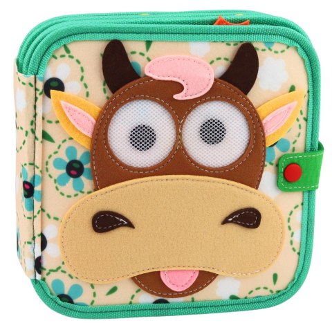 Książeczka Edukacyjna Sensoryczna Filcowa 3D Zwierzęta Domowe Krowa LEAN Toys