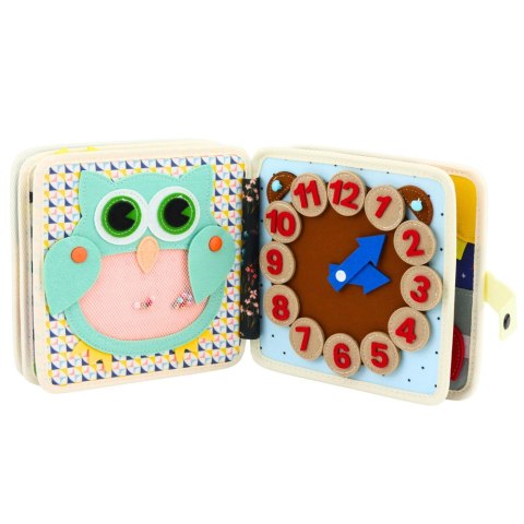 Książeczka Edukacyjna Sensoryczna Filcowa 3D Zwierzęta Jeżyk LEAN Toys