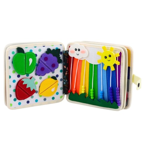 Książeczka Edukacyjna Sensoryczna Filcowa 3D Zwierzęta Jeżyk LEAN Toys