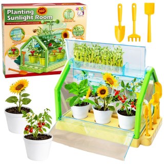 Mini Ogródek Szklarnia Doświadczenie Edukacyjne System Podlewania LEAN Toys