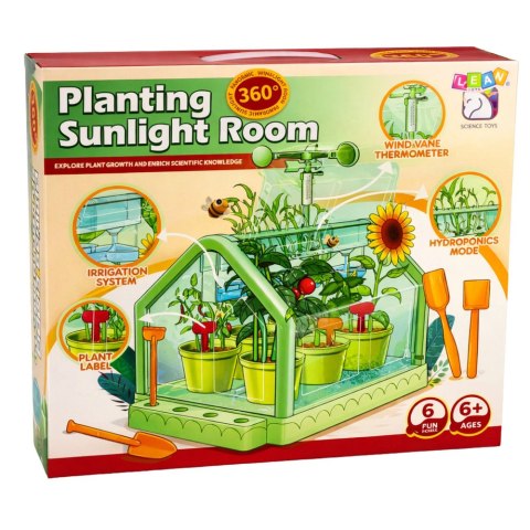 Mini Ogródek Szklarnia Doświadczenie Edukacyjne System Podlewania LEAN Toys