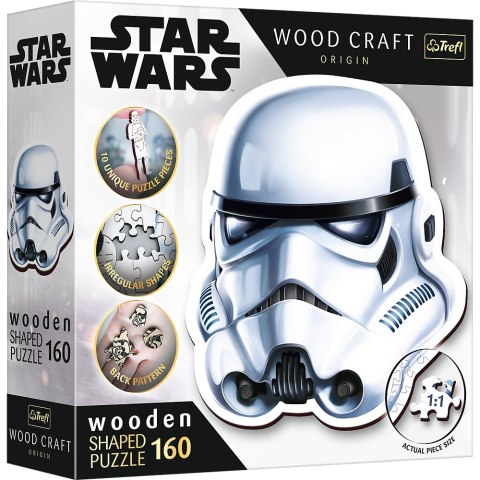 Puzzle drewniane - 160 - Gwiezdne wojny - STAR WARS - Hełm Szturmowca - Trefl 20188 Trefl Puzzle